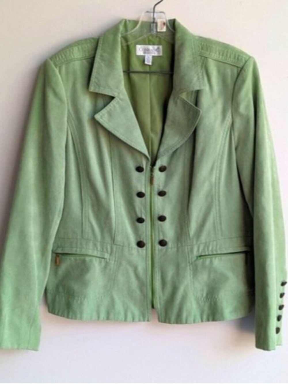 Conrad C faux suede zip jacket